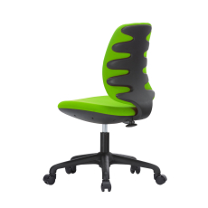 Dětská židle Lucky, textil, černá podnož / zelená - 4
