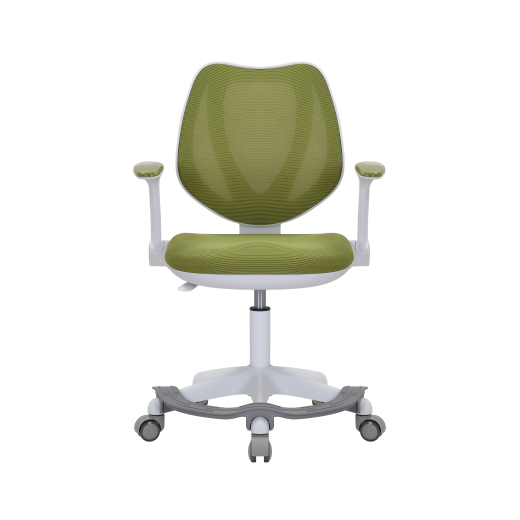 Dětská židle Sweety, textil, bílá podnož / zelená - 1