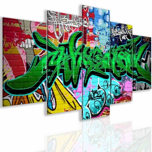 Detský obraz graffiti greenery, 150x75 cm - 1