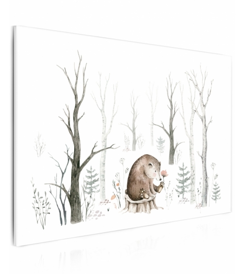 Dětský obraz Malovaný medvídek, 90x60 cm