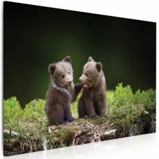 Dětský obraz Medvíďata v lese, 150x100 cm - 1