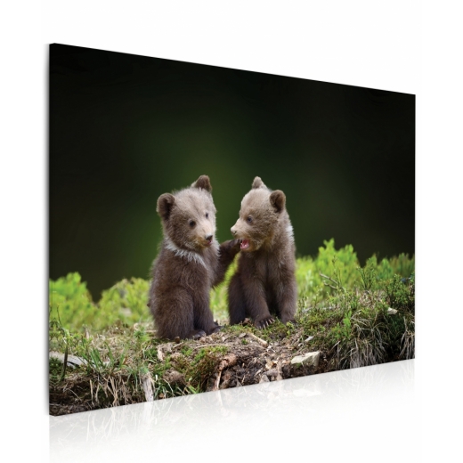 Dětský obraz Medvíďata v lese, 90x60 cm - 1