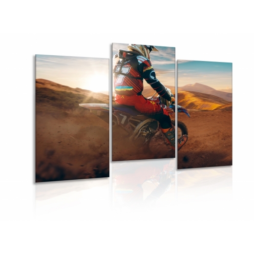 Dětský obraz Motokrosová poušť, 120x80 cm - 1