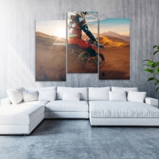Dětský obraz Motokrosová poušť, 150x100 cm - 2
