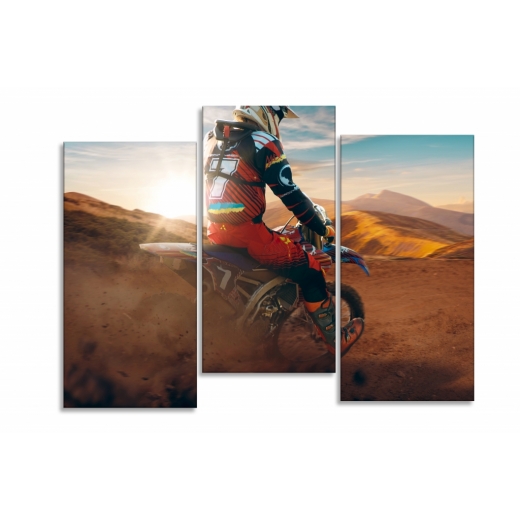 Dětský obraz Motokrosová poušť, 90x60 cm - 1