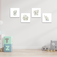 Dětský obraz Sloníci, 50x50 cm - 2