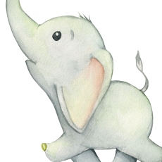 Detský obraz Sloníkovia, 50x50 cm - 5