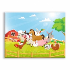 Detský obraz vitajte na farme, 90x60 cm - 3