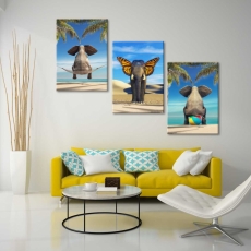 Detský obraz vtipný slon, 90x40 cm - 5