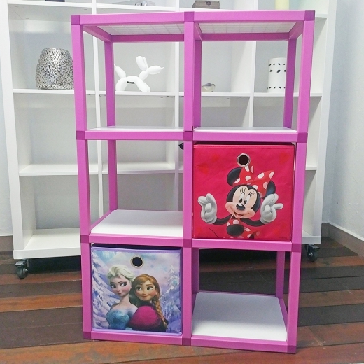 Detský regál MODlife 6 + 2 úložné boxy Minnie Mouse C a Frozen A - 1