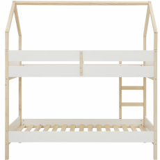 Domčeková detská poschodová posteľ Bob, 223 cm, biela / prírodná - 5