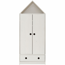 Domečková skříň, 180 cm, bílá - 3