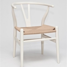 Drevená stolička Vidja, biela - 1