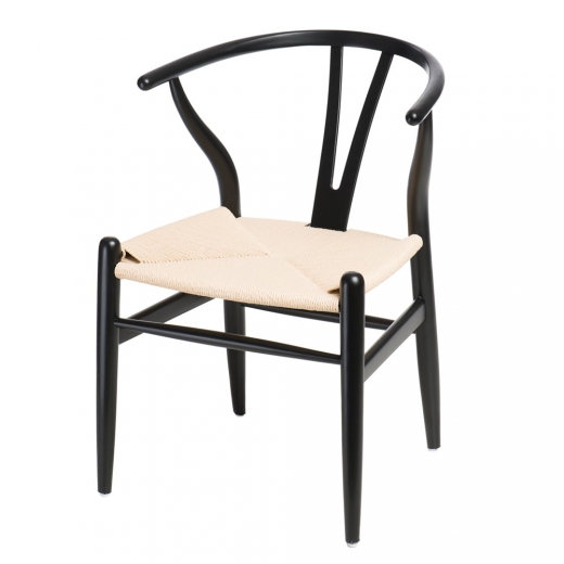 Drevená stolička Vidja, čierna - 1