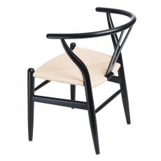 Drevená stolička Vidja, čierna - 2