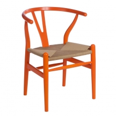Drevená stolička Vidja, oranžová - 1