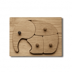 Dubové puzzle Elephant - 1