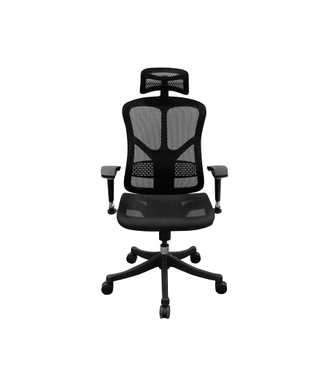 Ergonomcká kancelářská židle Tech Smart, síťovina, černá
