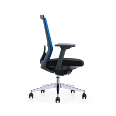Ergonomická kancelárska stolička Alcanto, textil, modrá - 4