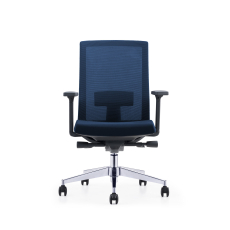 Ergonomická kancelárska stolička Alcanto, textil, tmavomodrá - 2