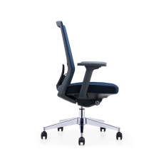 Ergonomická kancelárska stolička Alcanto, textil, tmavomodrá - 3