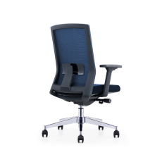 Ergonomická kancelárska stolička Alcanto, textil, tmavomodrá - 4