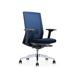 Ergonomická kancelárska stolička Alcanto, textil, tmavomodrá