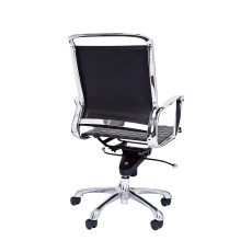Ergonomická kancelárska stolička Ell, syntetická koža, čierna - 2