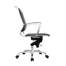 Ergonomická kancelárska stolička Ell, syntetická koža, čierna - 4