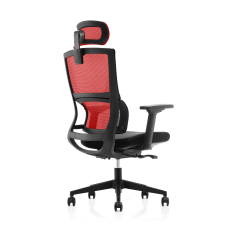 Ergonomická kancelárska stolička Grove čierna, sieťovina, červená - 4
