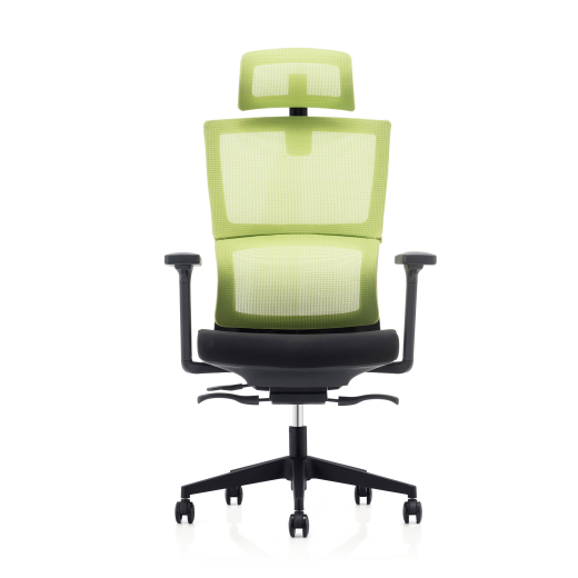 Ergonomická kancelárska stolička Grove, sieťovina, čierna / zelená - 1