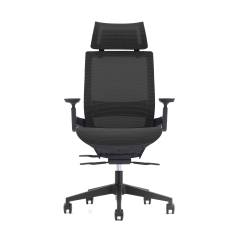 Ergonomická kancelárska stolička Next Hb, sieťovina, čierna - 1