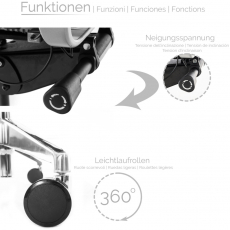 Ergonomická kancelárska stolička Paterna, čierna - 3