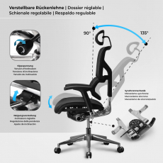 Ergonomická kancelárska stolička Spokane, čierna - 2