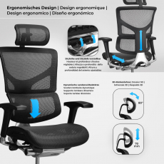 Ergonomická kancelárska stolička Spokane, čierna - 3