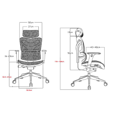 Ergonomická kancelárska stolička Tech Games, sieťovina, čierna - 6