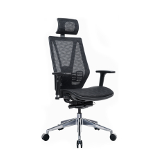 Ergonomická kancelárska stolička Tech Line, sieťovina, čierna - 1