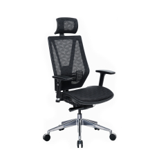 Ergonomická kancelárska stolička Tech Line, sieťovina, čierna - 6
