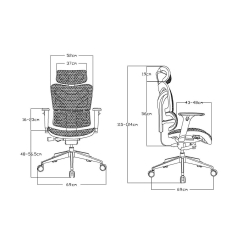 Ergonomická kancelárska stolička Tech Max, sieťovina, čierna - 7