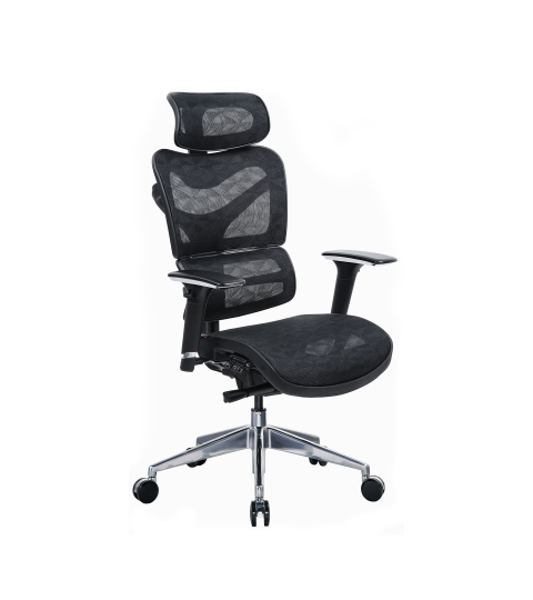 Ergonomická kancelárska stolička Tech Max, sieťovina, čierna
