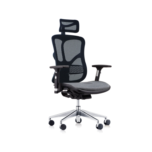 Ergonomická kancelárska stolička Tech Style, sieťovina, čierna - 1