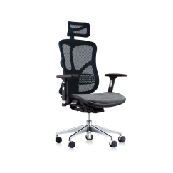 Ergonomická kancelárska stolička Tech Style, sieťovina, čierna