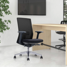 Ergonomická kancelářská židle Alcanto, textil, černá - 6