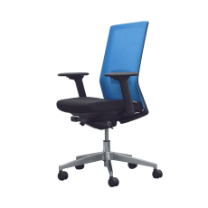 Ergonomická kancelářská židle Alcanto, textil, modrá - 2