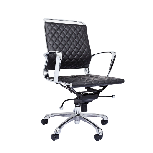 Ergonomická kancelářská židle Ell, syntetická kůže, černá - 1