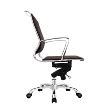 Ergonomická kancelářská židle Ell, syntetická kůže, hnědá - 2