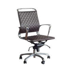 Ergonomická kancelářská židle Ell, syntetická kůže, hnědá - 4