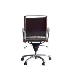 Ergonomická kancelářská židle Ell, syntetická kůže, hnědá - 5