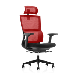 Ergonomická kancelářská židle Grove Black, síťovina, červená