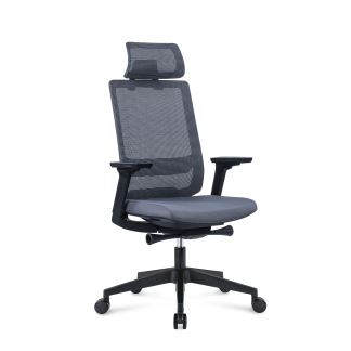 Ergonomická kancelářská židle Meteor, síťovina, šedá